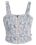 Top Bustino Anatomico in Denim Blu Ophelia Floral-LEVI'S-Top-Vittorio Citro Boutique