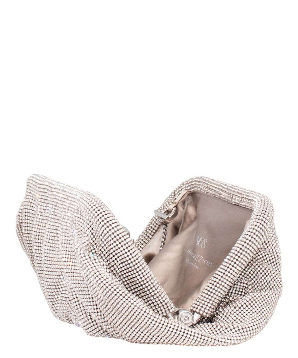 Pochette Venus la Grande con Cristalli e Tracolla Removibile