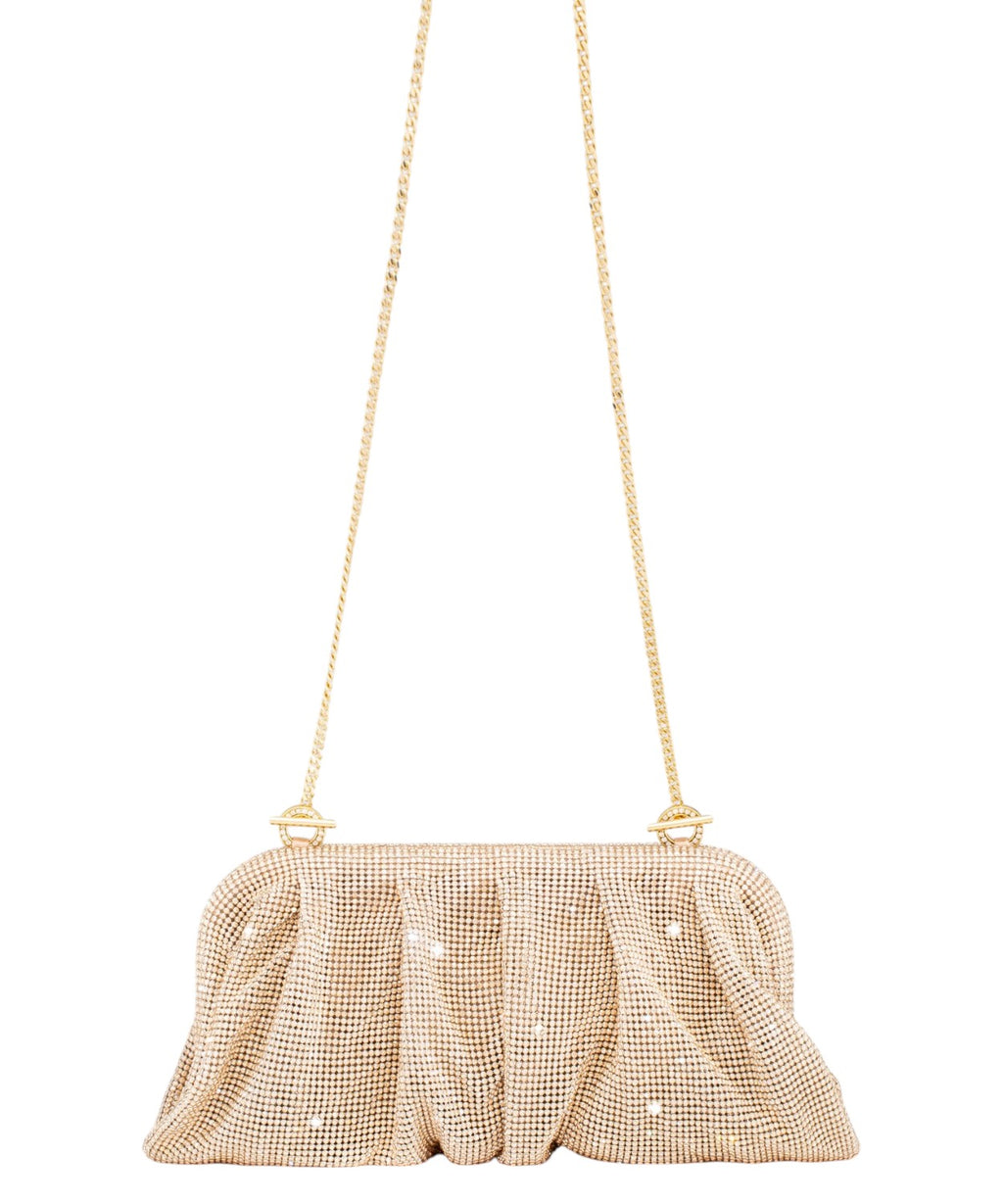 Pochette Venus la Grande con Cristalli e Tracolla Removibile
