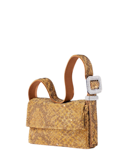 Pochette Vitty La Mignon con Cristalli e Raso Seta