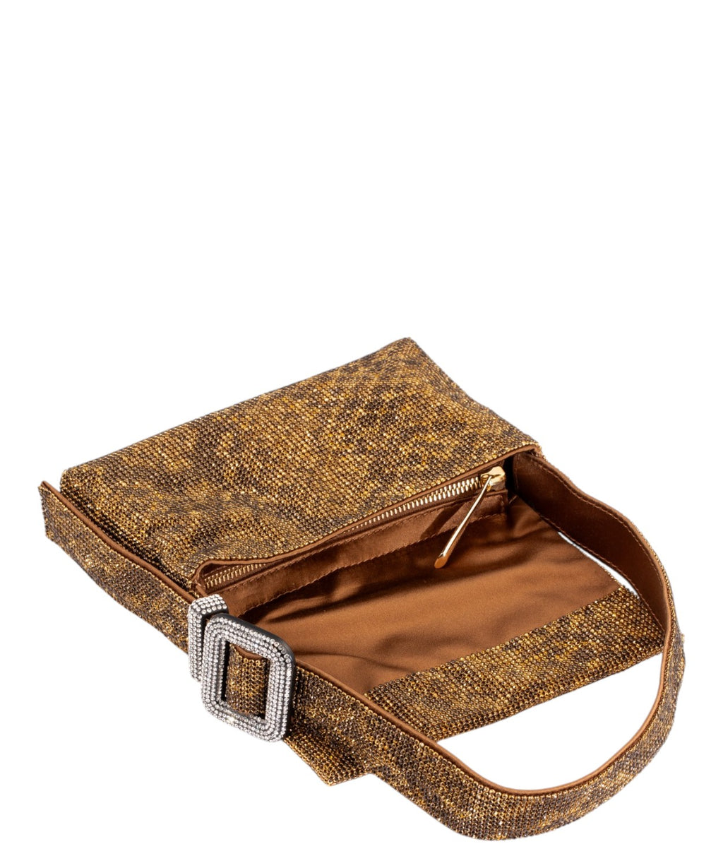 Pochette Vitty La Mignon con Cristalli e Raso Seta
