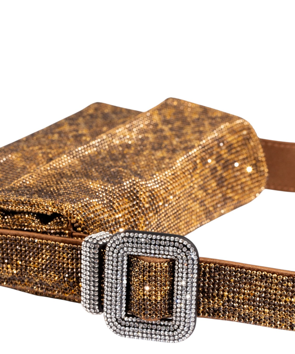 Pochette Vitty La Mignon con Cristalli e Raso Seta