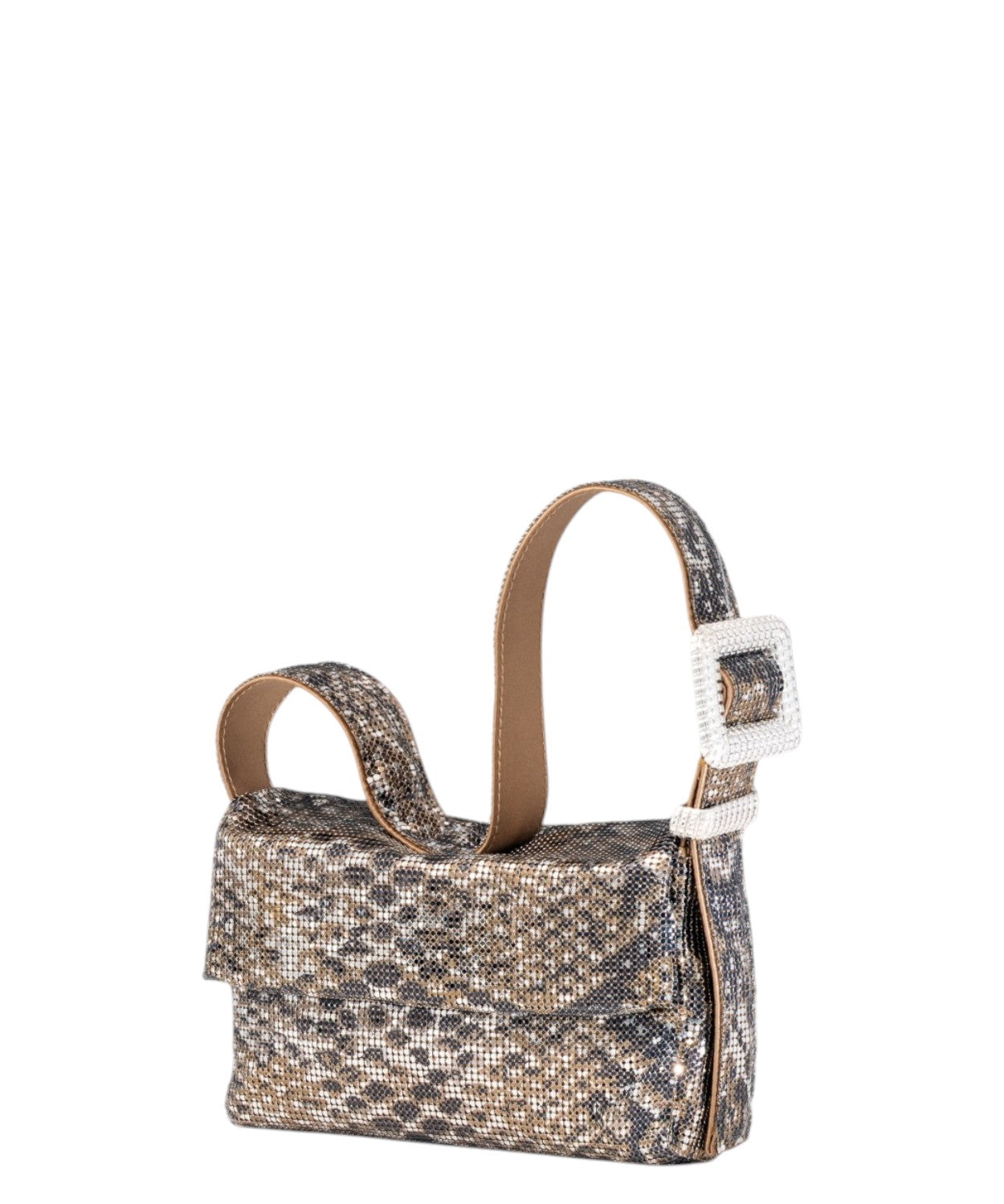 Pochette Vitty La Mignon con Cristalli e Raso Seta