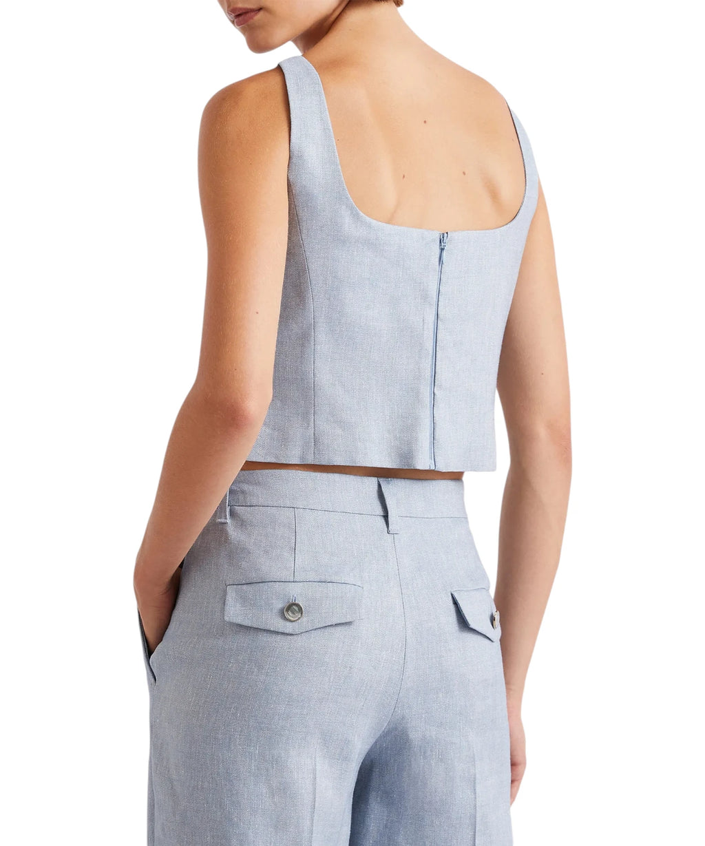 Top Marella Emma en lin et viscose avec cristaux