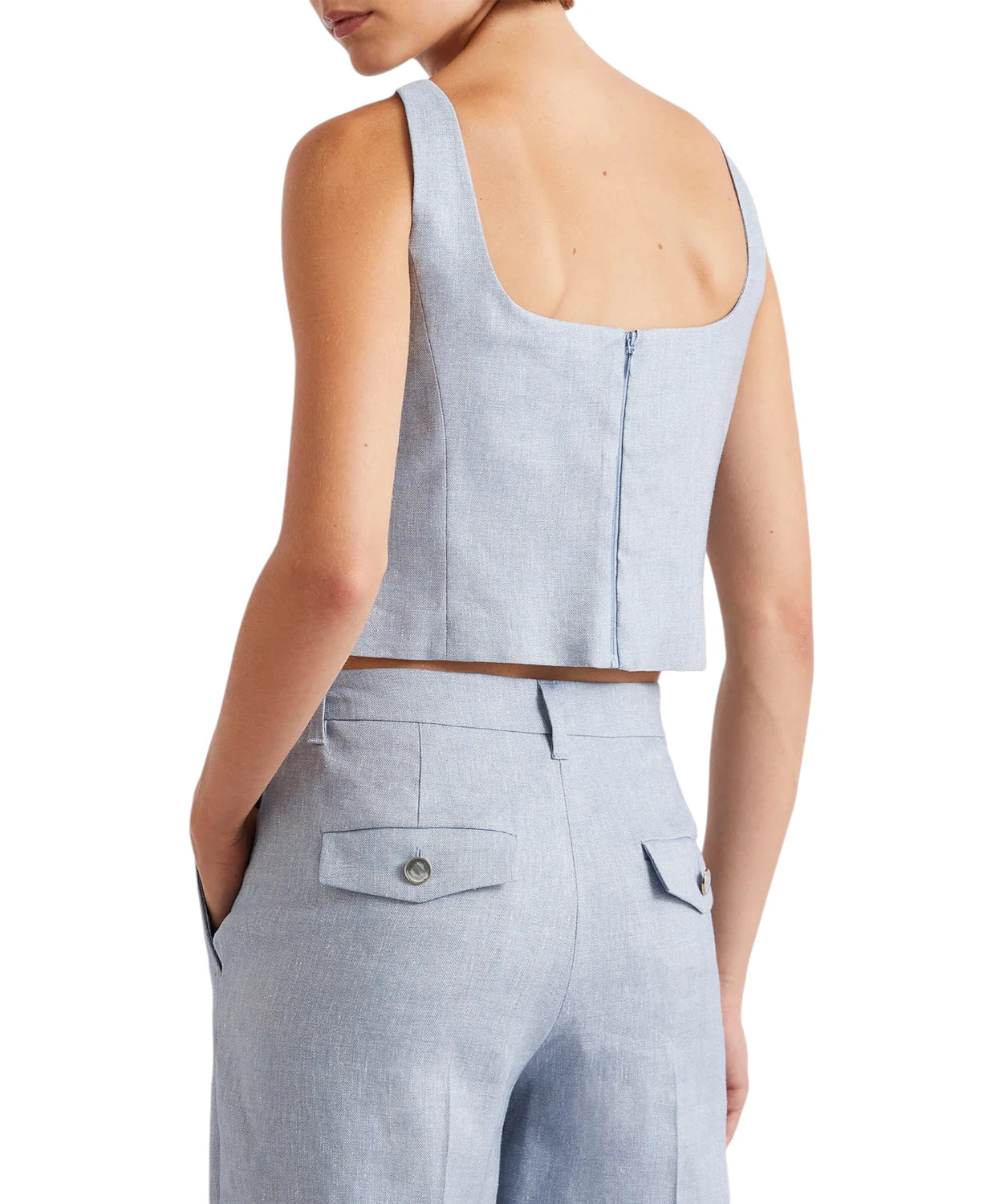 Top Marella Emma in Lino e Viscosa con Cristalli