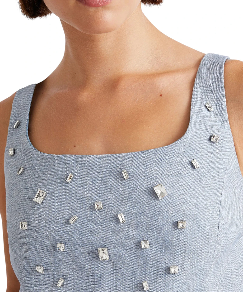 Top Marella Emma en lin et viscose avec cristaux