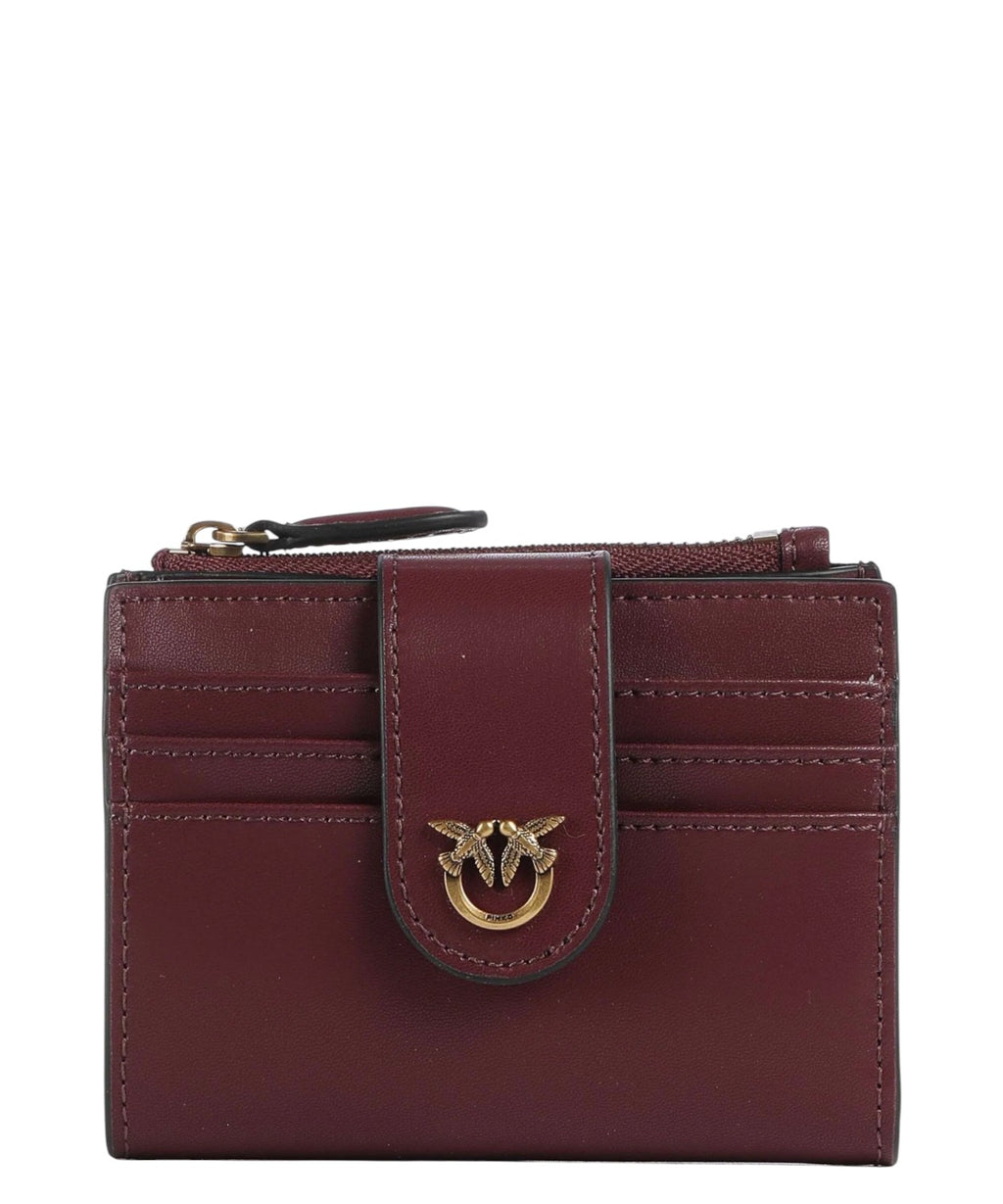 Petit portefeuille en cuir avec logo Love Birds