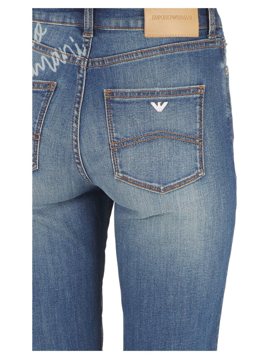 Jeans con Scritta Logo Posteriore Slim Fit-Emporio Armani-Jeans-Vittorio Citro Boutique