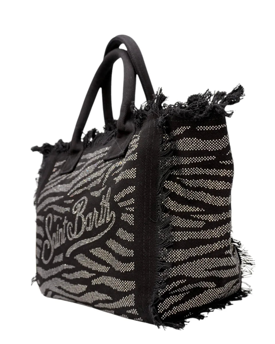 Borsa Mini Vanity Zebrato con Strass-Mc2 Saint Barth-Borse a spalla-Vittorio Citro Boutique
