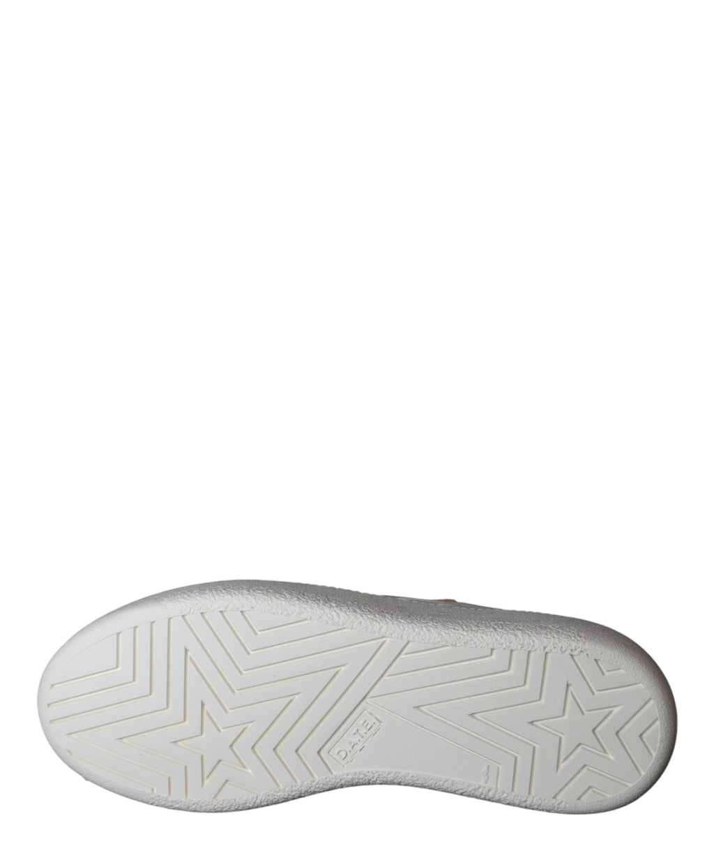 D.A.T.E. Baskets Court Platform Laminé Argenté