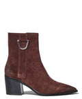 Bottines Coccinelle style camperos en daim avec talon de 7 cm