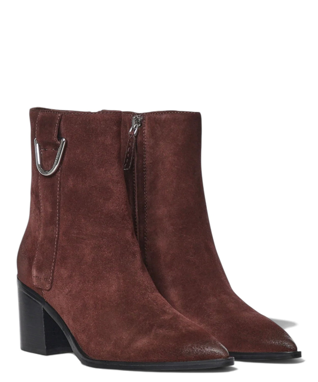 Bottines Coccinelle style camperos en daim avec talon de 7 cm