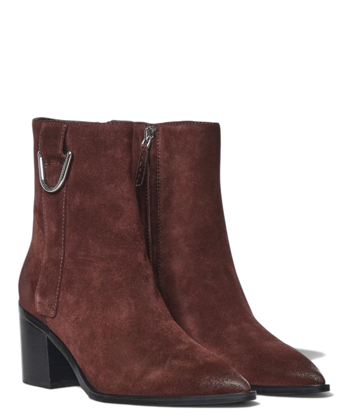 Bottines Coccinelle style camperos en daim avec talon de 7 cm