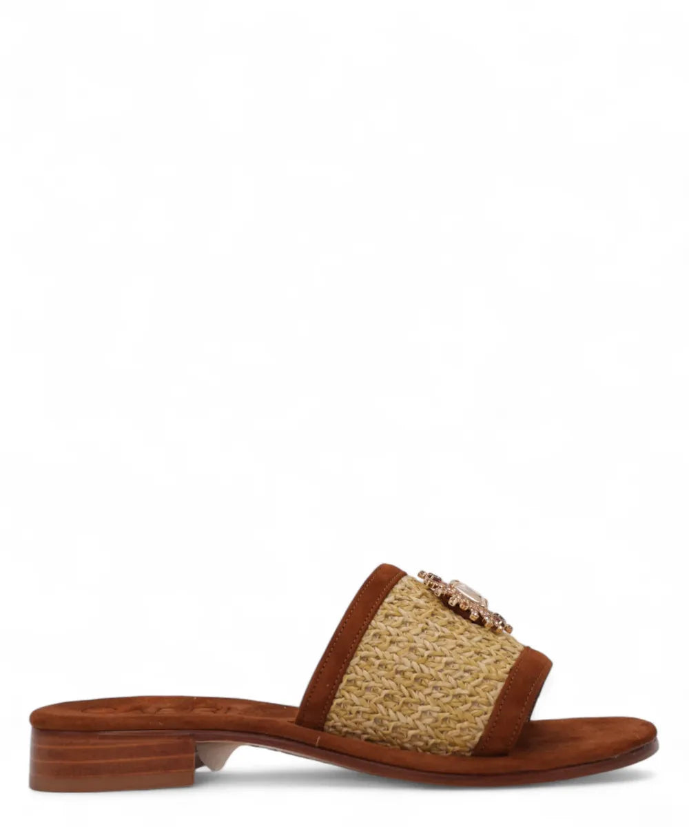 Pantofolina Caprese in Raffia Intrecciata-Capri Vittorio Citro-Ciabatte-Vittorio Citro Boutique