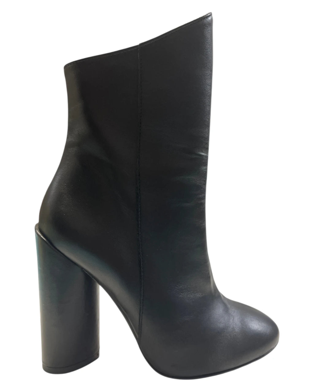 Marc Ellis Bottine Femme en Cuir Noir avec Zip Latéral et Talon Large