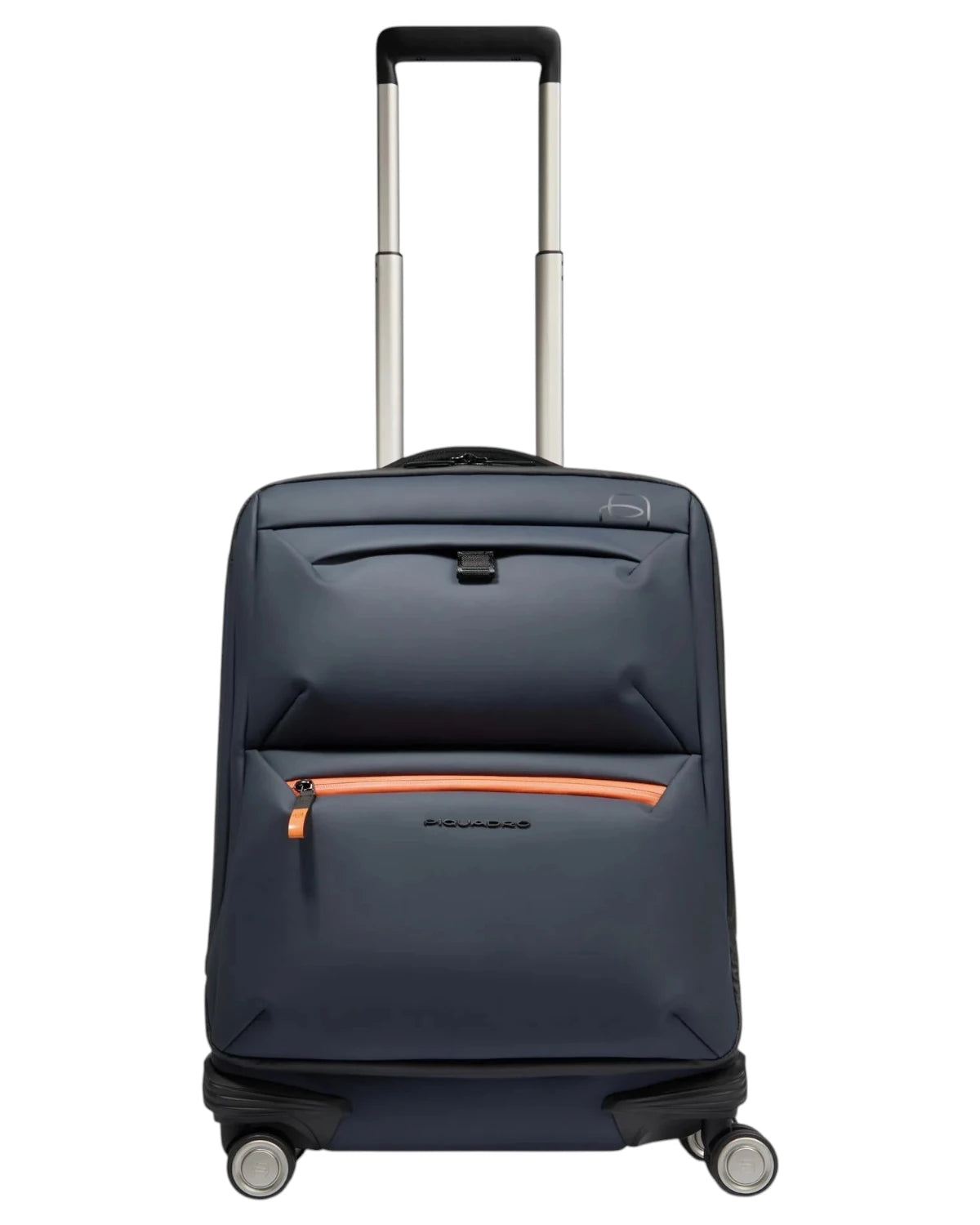 Trolley cabina 4 ruote in tessuto gommato antiurto e impermeabile con manico telescopico e tasca frontale arancione. Ideale come bagaglio a mano.