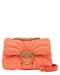 Mini Love Bag Puff in rafia con catena dorata e fibbia Love Birds-Pinko-Borse a spalla-Vittorio Citro Boutique