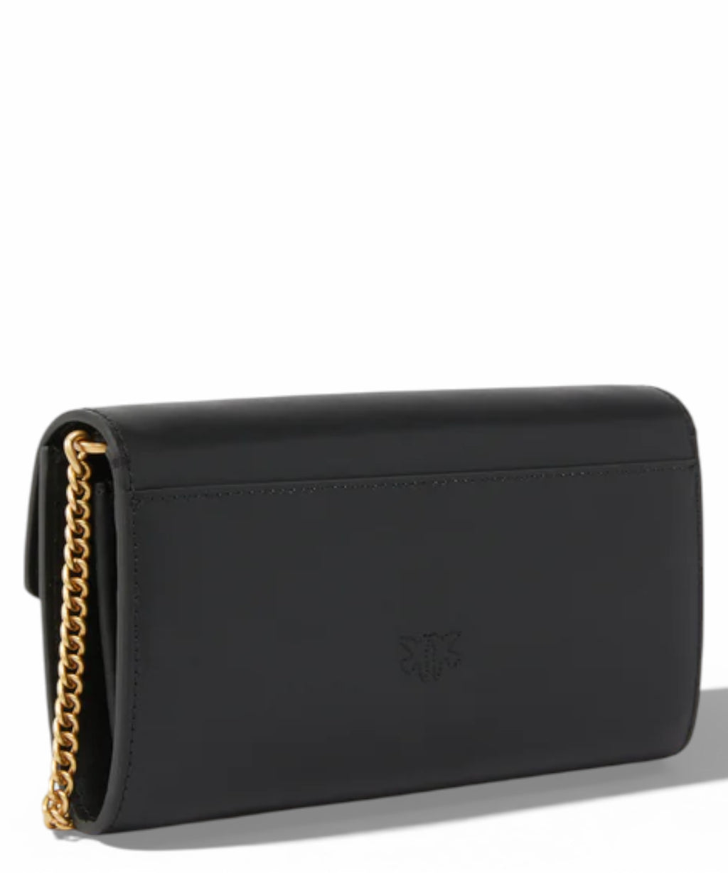 Portefeuille PINKO Love One bandoulière en cuir