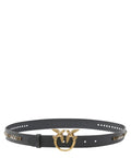 Cintura in Pelle con Fibbia Uccellini Love Birds e Borchie-Pinko-Cinture-Vittorio Citro Boutique