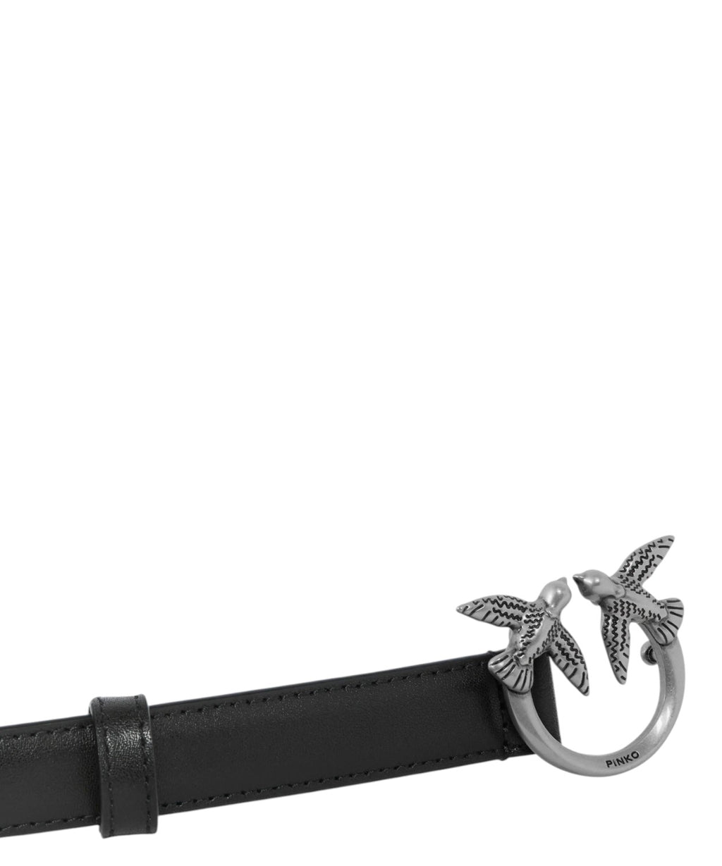 Ceinture Fine Love Birds en Cuir