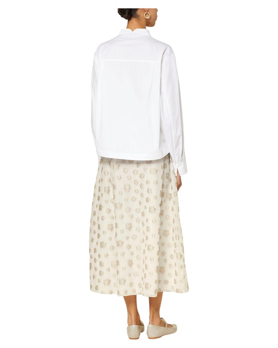 Gonna Lunga in Tessuto Fil Coupé con Motivo Floreale-Emporio Armani-Gonne-Vittorio Citro Boutique