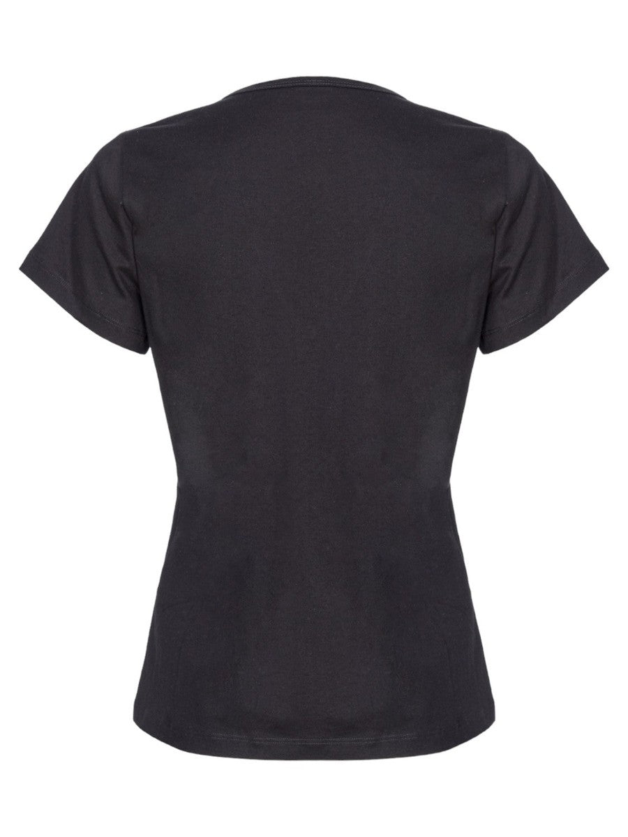 T-shirt Turbato scollo a V-Pinko-T-shirt-Vittorio Citro Boutique