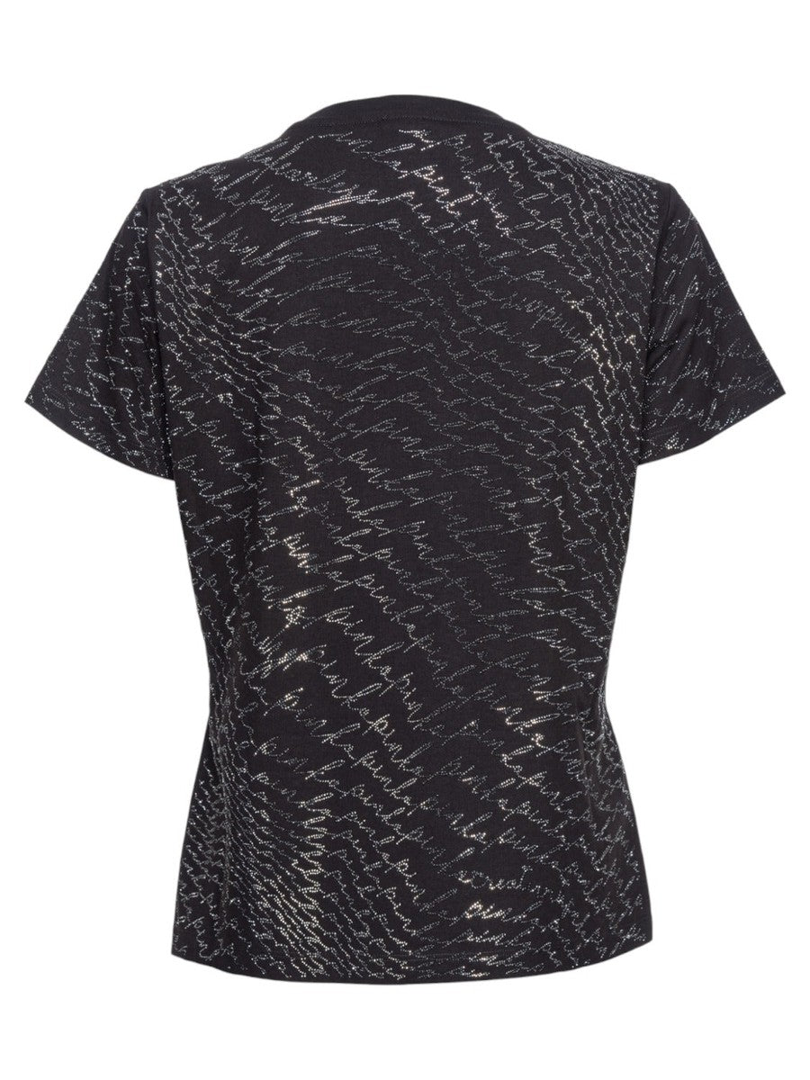 T-shirt strass logo fluido-Pinko-T-shirt-Vittorio Citro Boutique