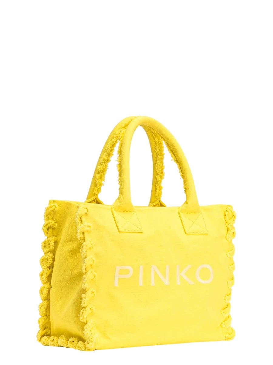 Beach Shopper PINKO in Canvas Riciclato-Pinko-Borse shopping-Vittorio Citro Boutique