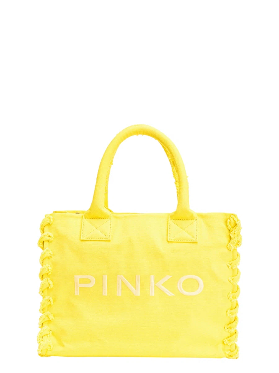 Beach Shopper PINKO in Canvas Riciclato-Pinko-Borse shopping-Vittorio Citro Boutique