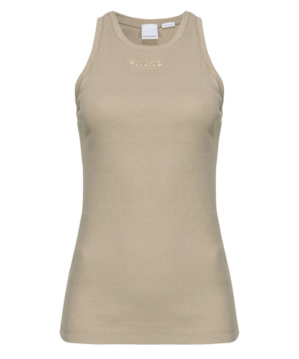 Canottiera a costine Distinto-Top-Pinko-Vittorio Citro Boutique