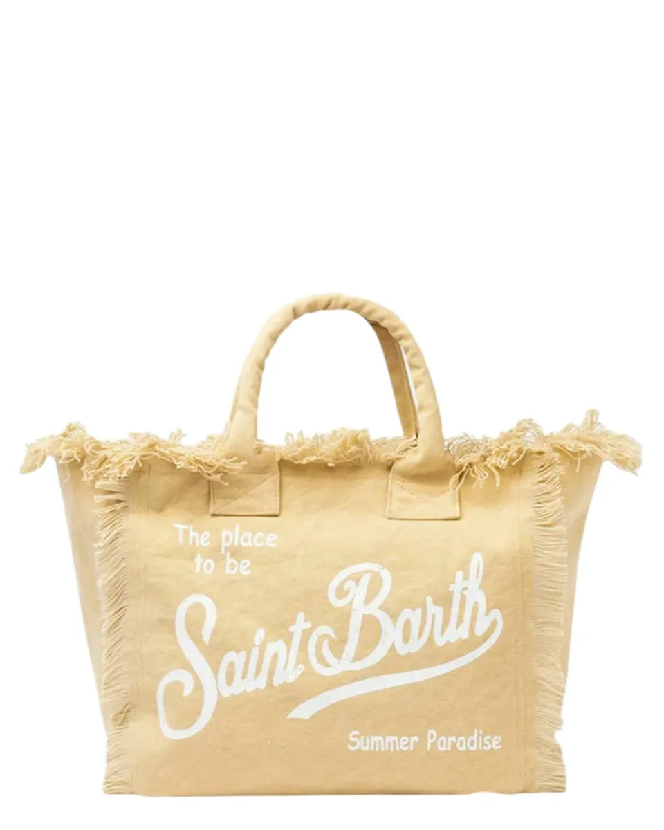 Borsa a Mano Colette in Tela di Cotone Indaco con Frange-Borse a mano-Mc2 Saint Barth-Vittorio Citro Boutique