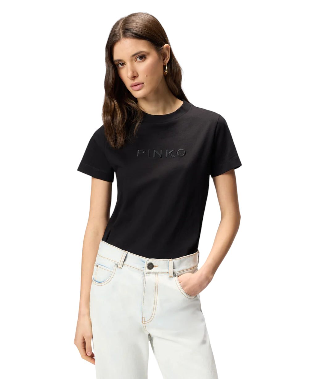 T-shirt PINKO Start en coton avec logo brodé