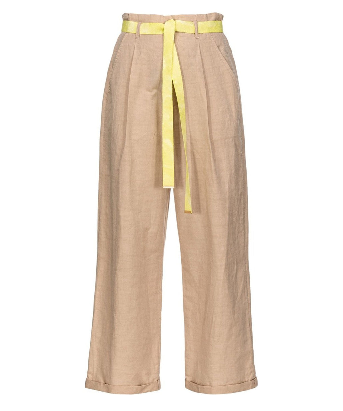Pantaloni Rudy in Lino Fiammato-Pinko-Pantaloni-Vittorio Citro Boutique