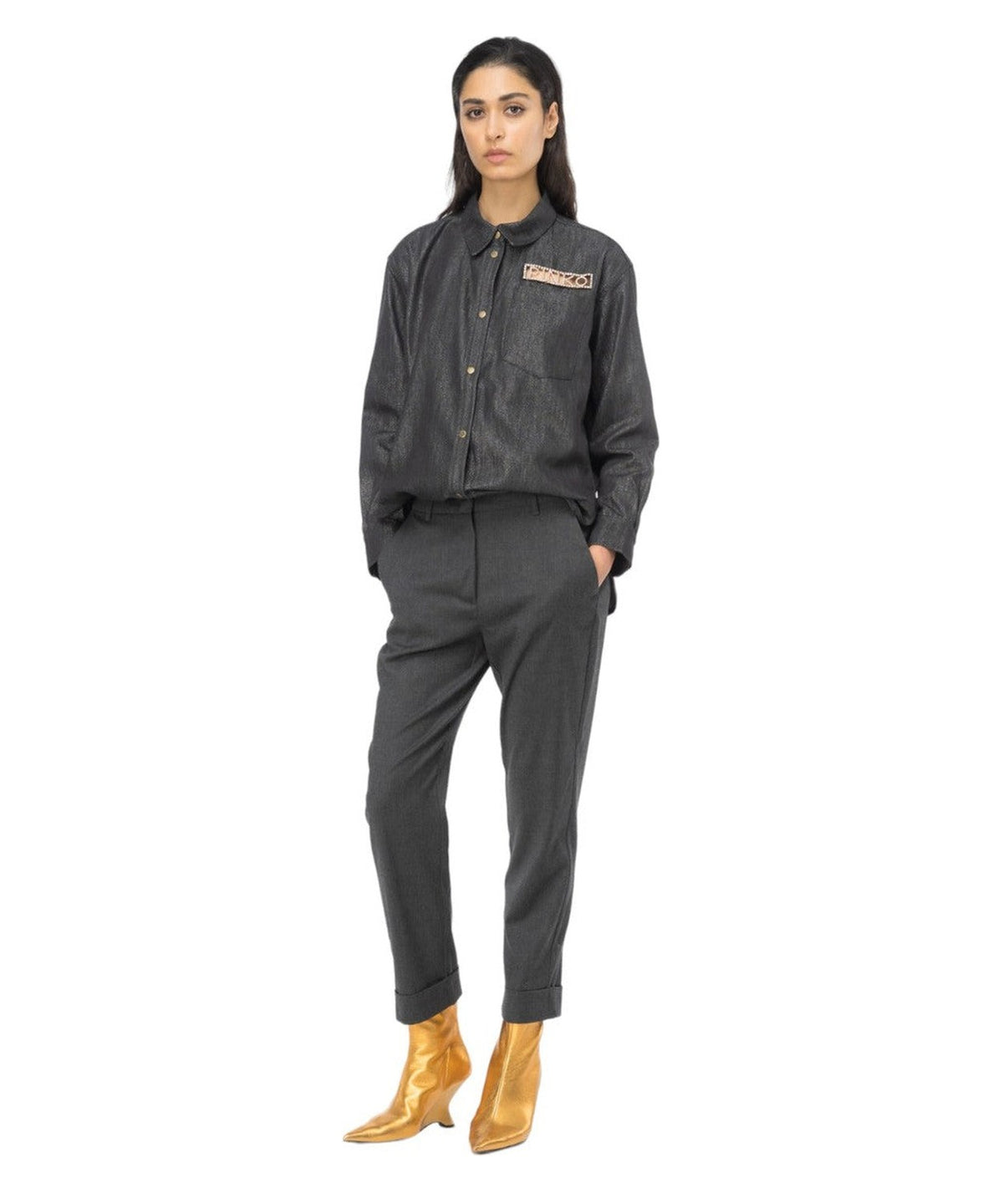 Pulika pantalone in flanella-Pinko-Pantaloni-Vittorio Citro Boutique