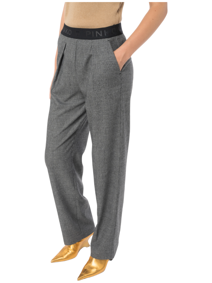 Palma pantaloni principe di galles-Pinko-Pantaloni-Vittorio Citro Boutique