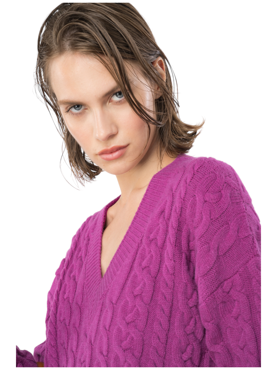 Cervo maglioncino a trecce-Pinko-Maglieria-Vittorio Citro Boutique