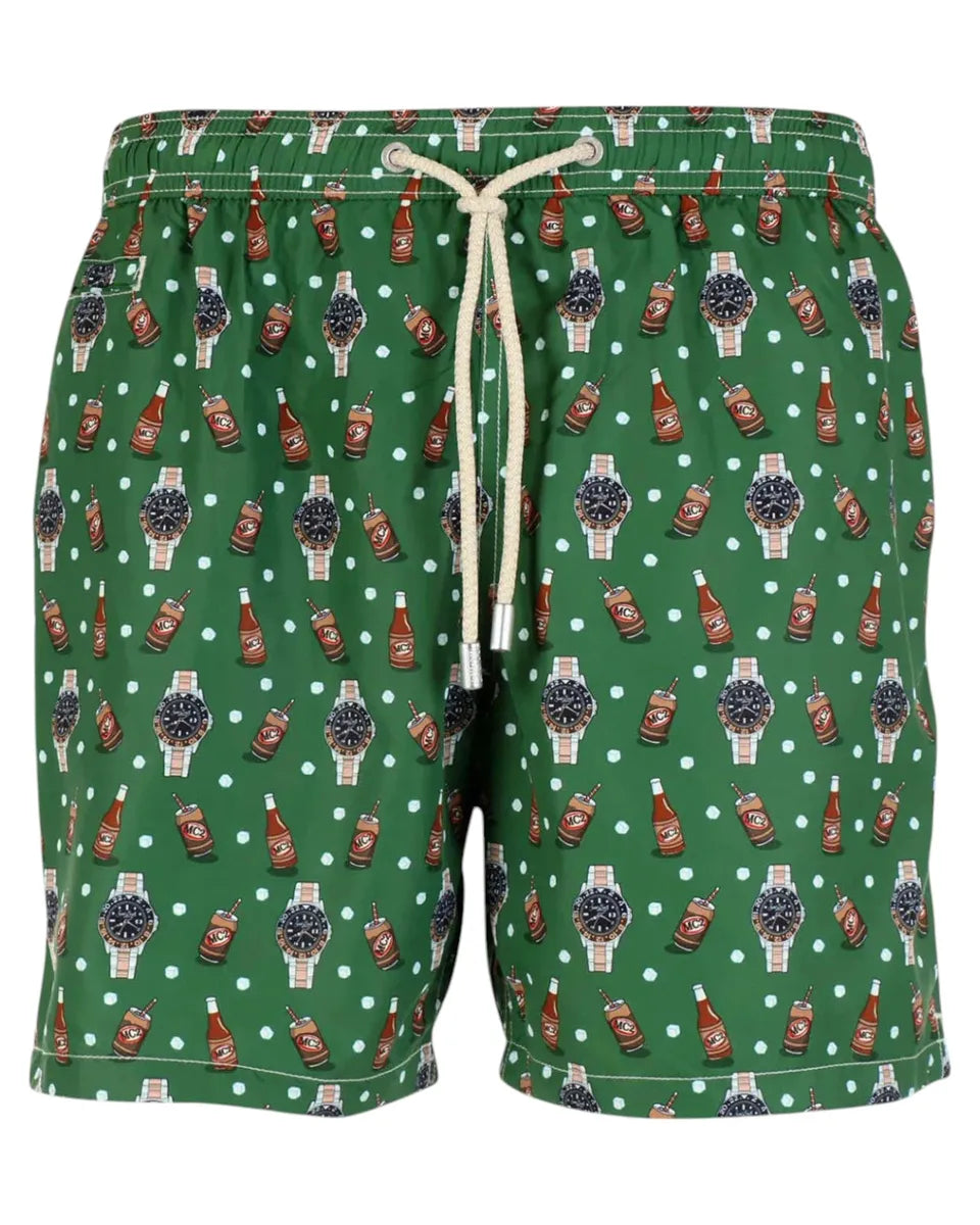 Costume Mare Uomo Beer O’Clock Verde in Tessuto-Mc2 Saint Barth-Costumi da bagno-Vittorio Citro Boutique