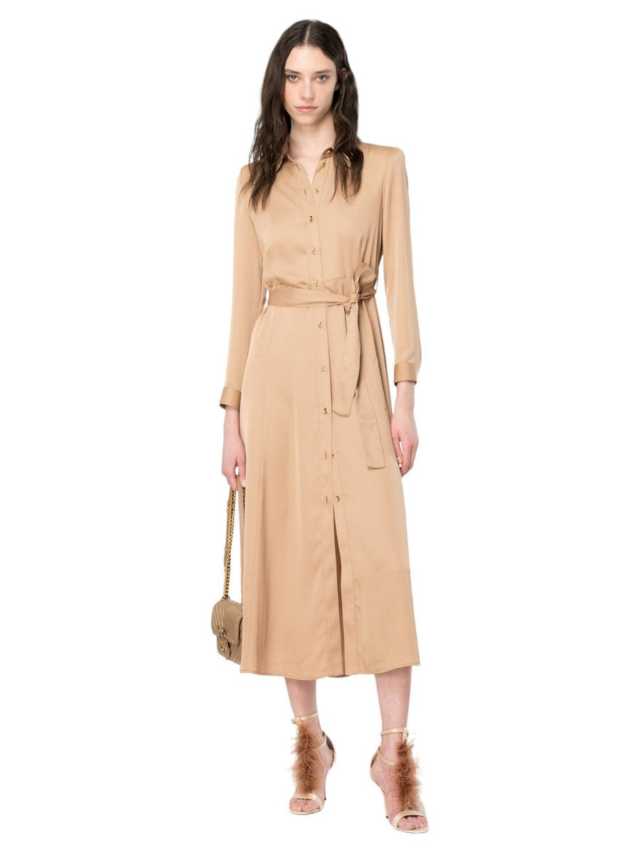 Abito Amimone Chemisier Satin Matte-Pinko-Abiti-Vittorio Citro Boutique