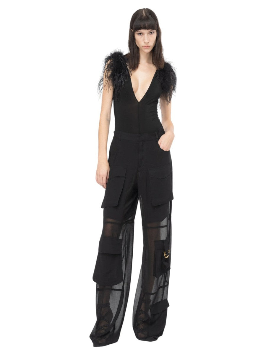 Buttafuoco body con piume-Pinko-Top-Vittorio Citro Boutique