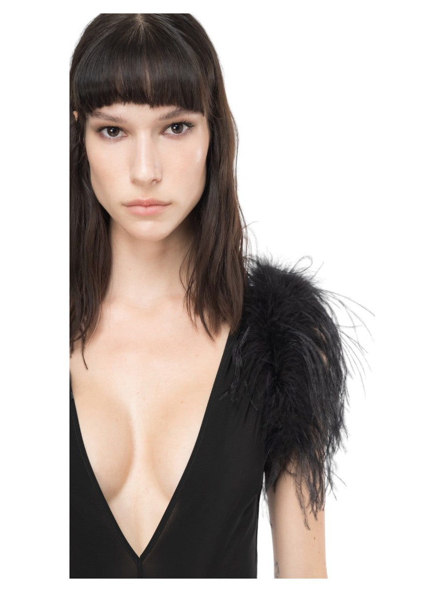 Buttafuoco body con piume-Pinko-Top-Vittorio Citro Boutique