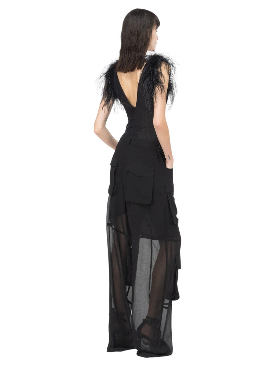 Buttafuoco body con piume-Pinko-Top-Vittorio Citro Boutique