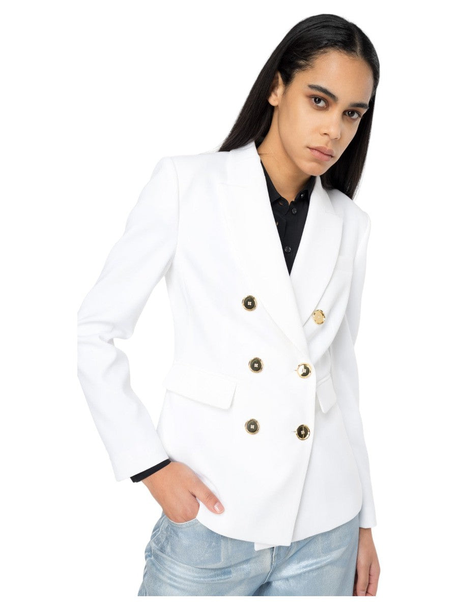 Blazer Doppiopetto Granato con Bottoni in Metallo-Giacche-Pinko-Vittorio Citro Boutique