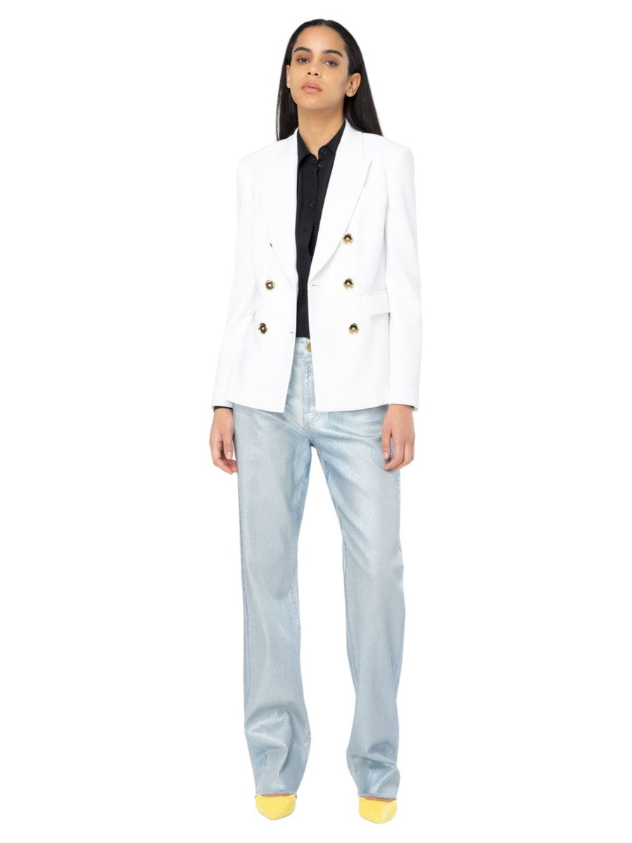 Blazer Doppiopetto Granato con Bottoni in Metallo-Giacche-Pinko-Vittorio Citro Boutique