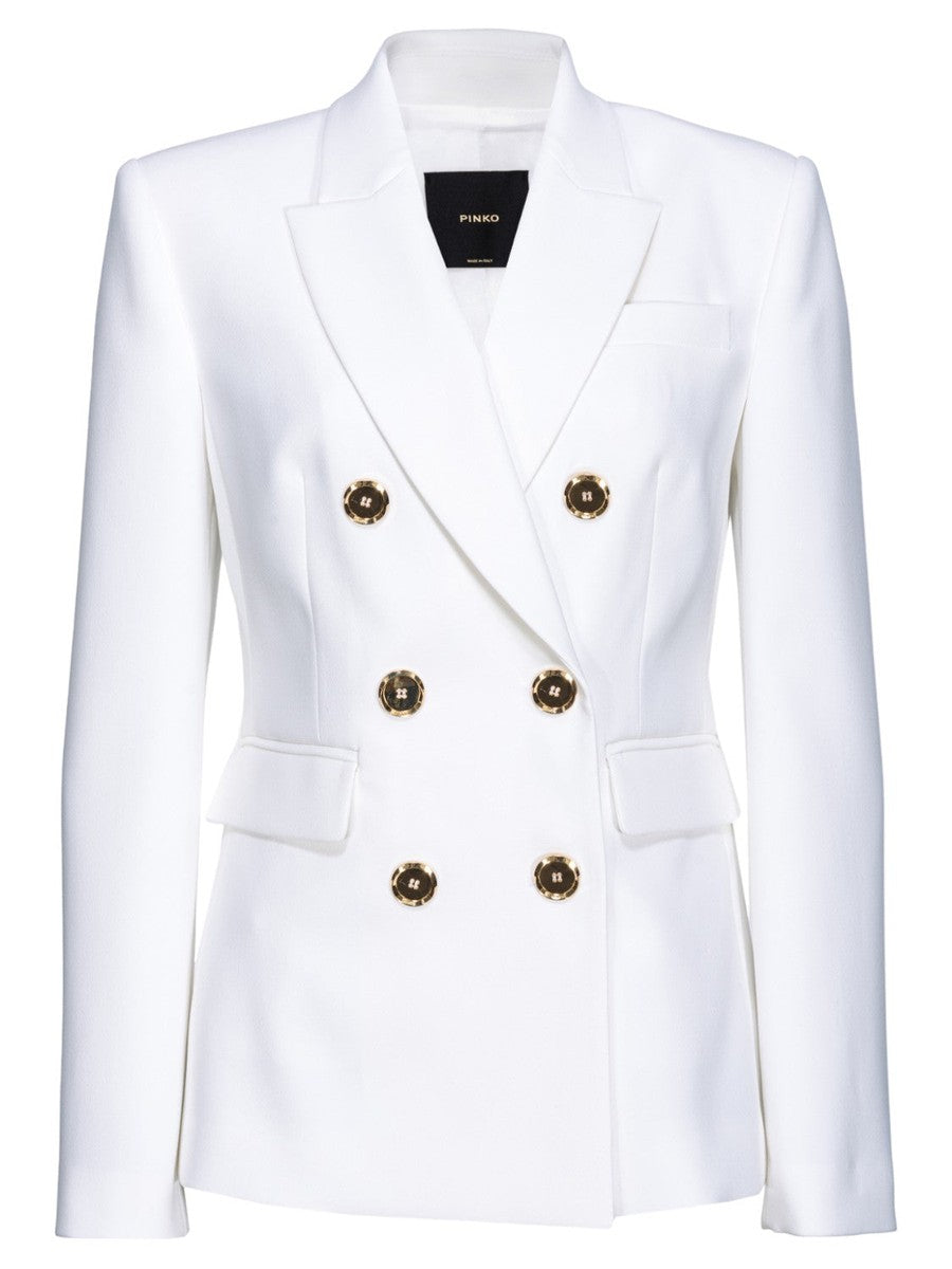 Blazer Doppiopetto Granato con Bottoni in Metallo-Pinko-Giacche-Vittorio Citro Boutique