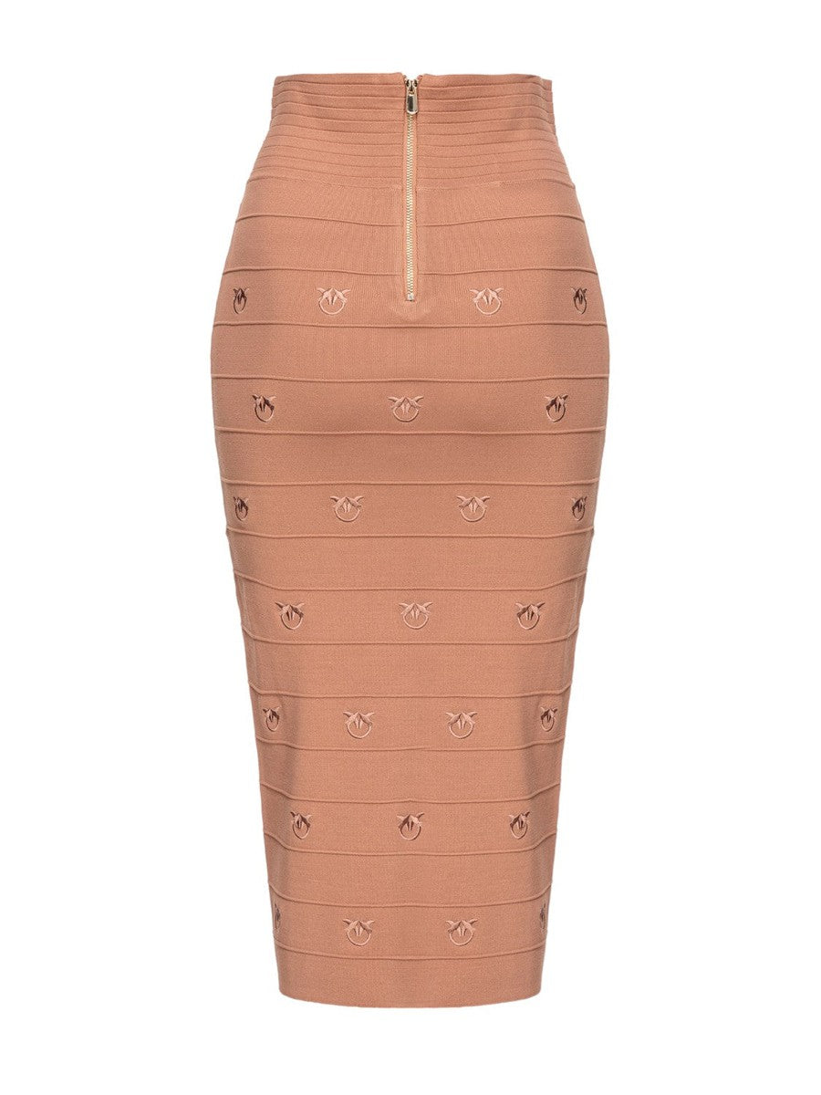 Gonna Longuette Jacquard Love Birds Stapelia-Pinko-Gonne-Vittorio Citro Boutique