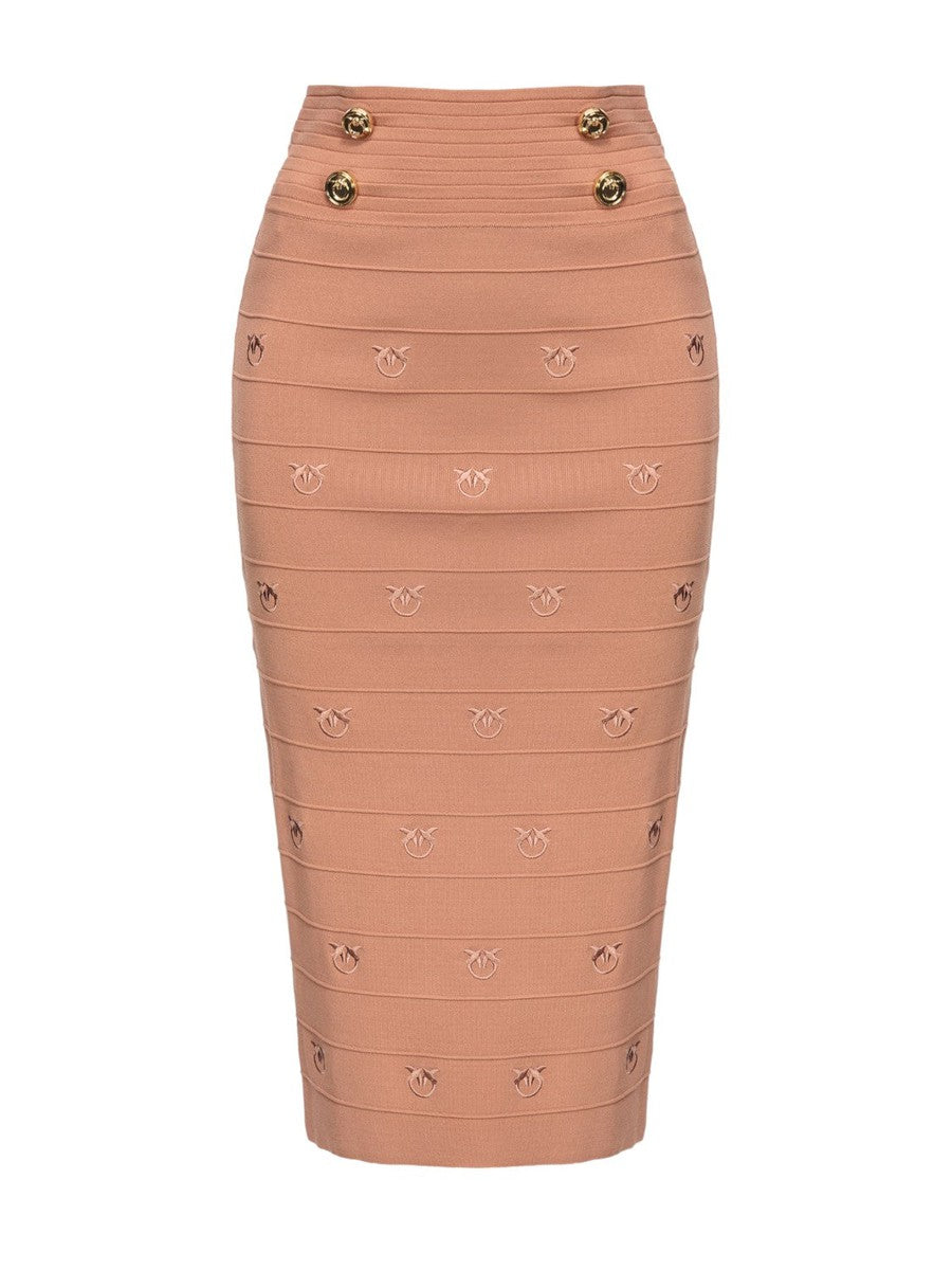 Gonna Longuette Jacquard Love Birds Stapelia-Pinko-Gonne-Vittorio Citro Boutique