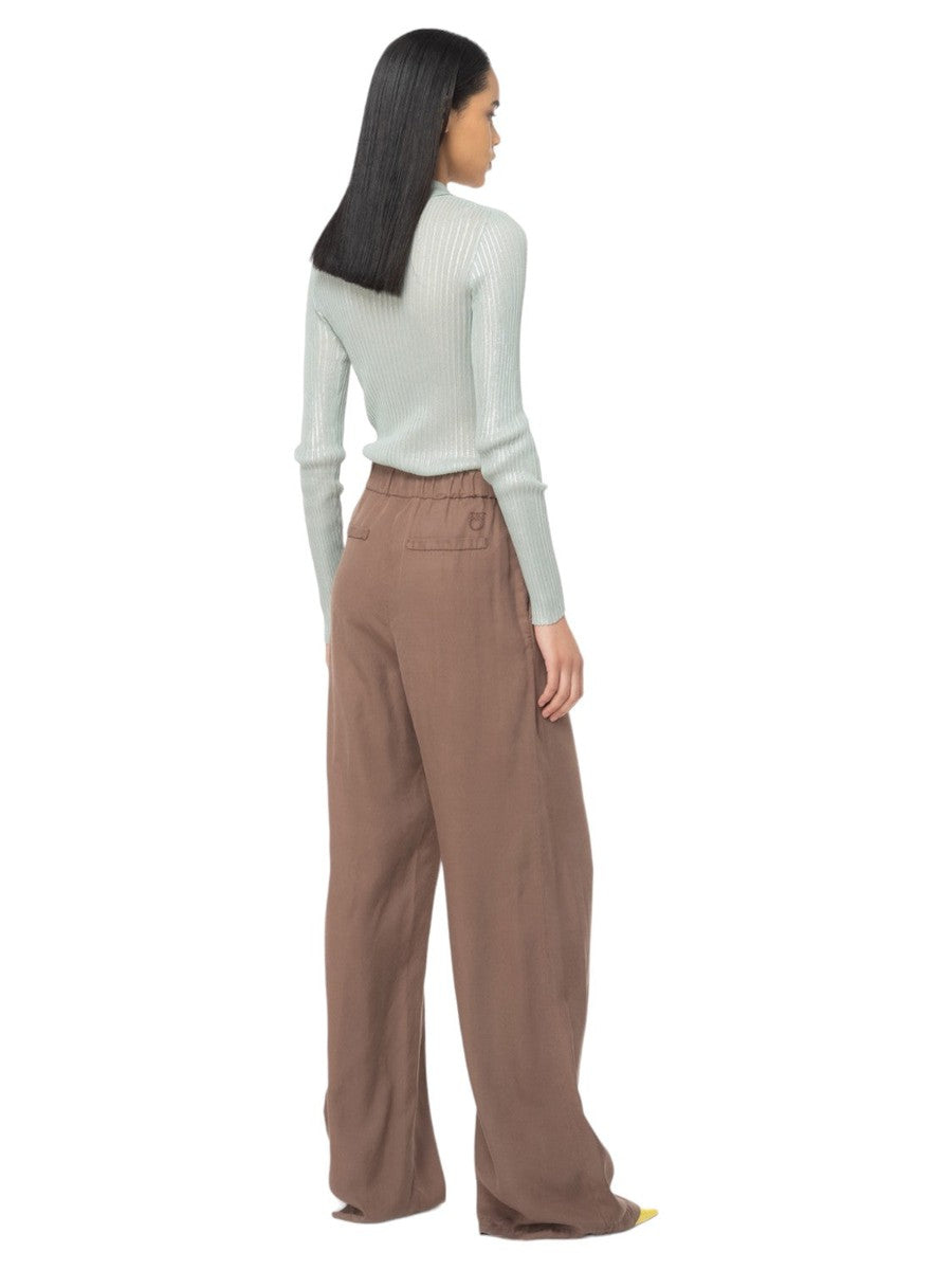 Pantaloni Wide Leg in Lyocell-Pinko-Pantaloni-Vittorio Citro Boutique