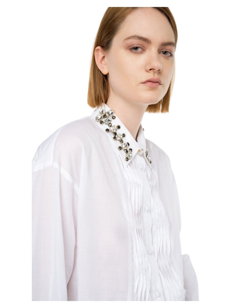 Corneia camicia con colletto gioiello-Pinko-Camicie-Vittorio Citro Boutique