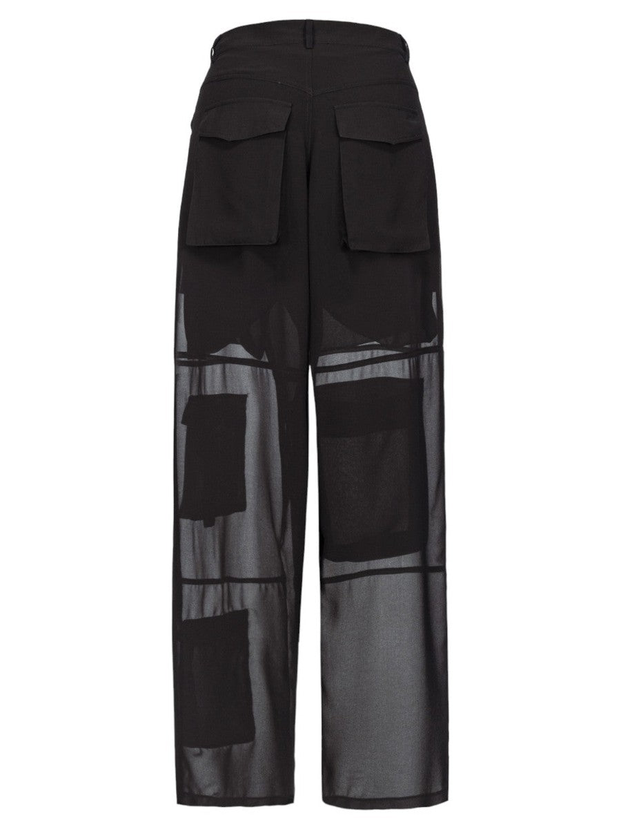 Pantaloni cargo Campofiorin in georgette-Pinko-Pantaloni-Vittorio Citro Boutique