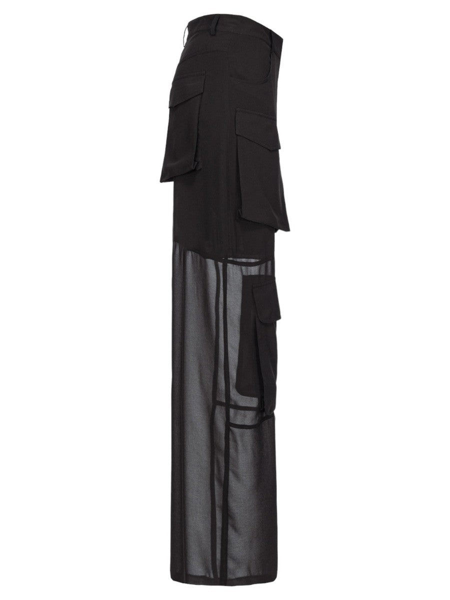 Pantaloni cargo Campofiorin in georgette-Pinko-Pantaloni-Vittorio Citro Boutique